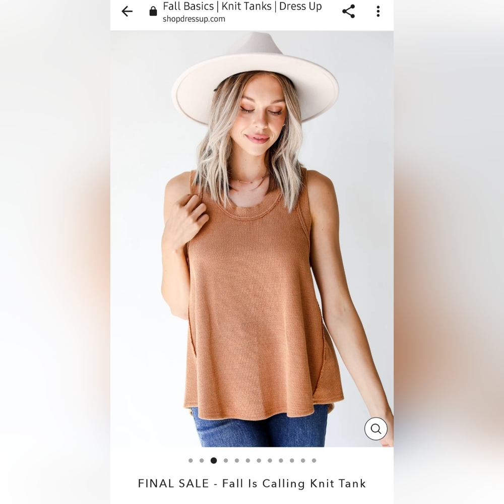 Dress Up‎ Fall is Calling Knit Tank